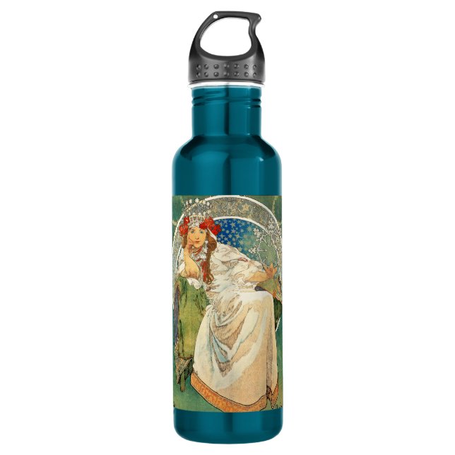 Bouteille D'eau Alphonse Mucha Princesse Hyacinth (Devant)