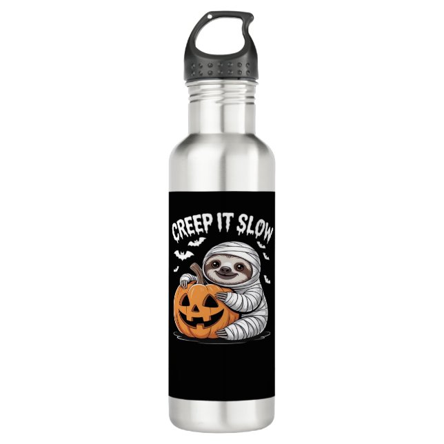 Bouteille D'eau Amateurs de fentes mignonnes Drôle Halloween Citro (Devant)