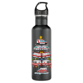 Bouteille D'eau Ambulance Christmas Tree AMR Funny EMS EMT Paramed