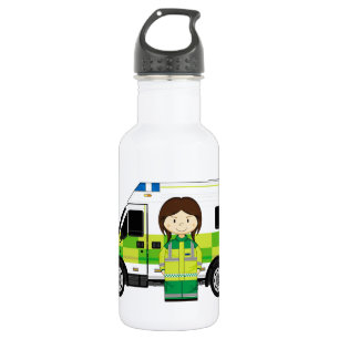 Bouteille D'eau Ambulance de bande dessinée et EMT