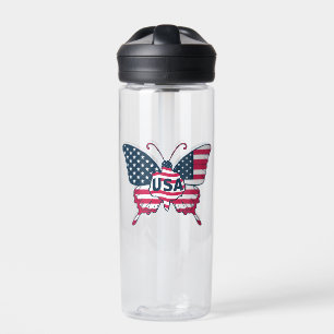Bouteille D'eau American Flag Butterfly Design-62616