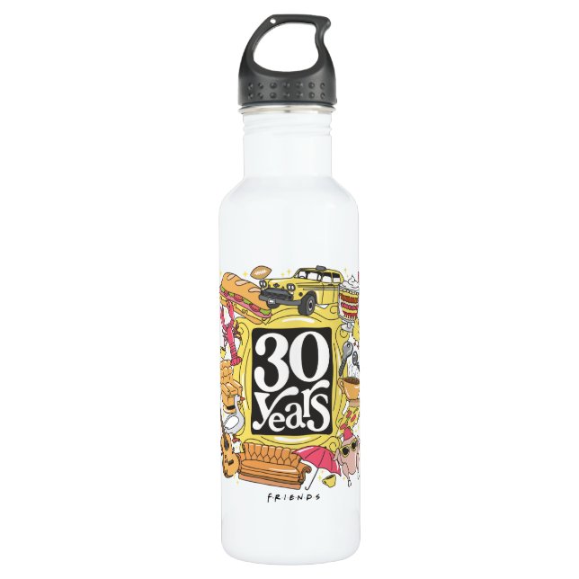 Bouteille D'eau AMIS™ | Graphique de 30 ans (Devant)