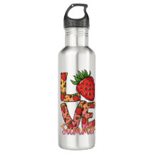 Amour Bonjour fraise été Acier inoxydable Eau