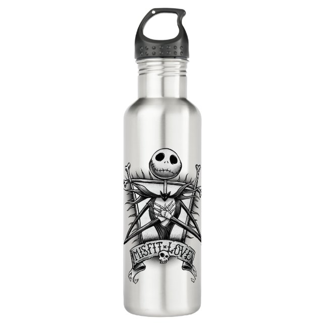 Bouteille D'eau Amour inadapté | Jack Skellington (Devant)