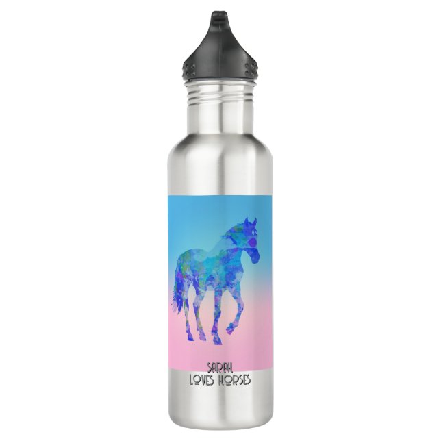 Bouteille D'eau amoureux de cheval cadeau WATER BOTTLE (Droite)