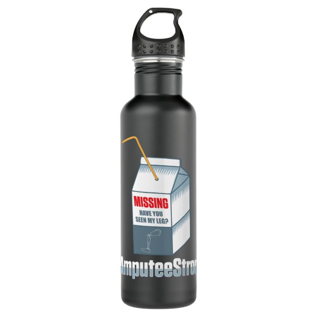 Bouteille D'eau Amputé Humour manquant bras de jambe Drôle Cadeaux (Devant)