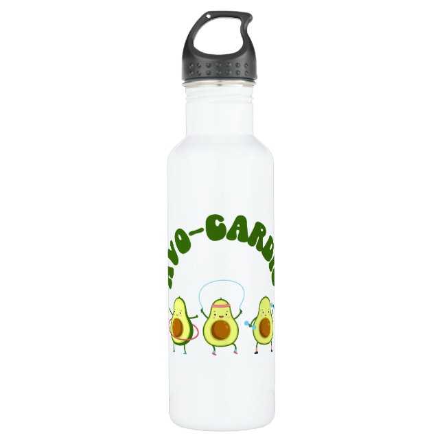 Bouteille D'eau Amusant Avocado Fitness (Devant)