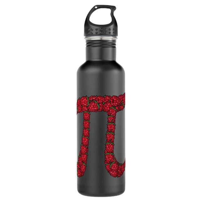 Bouteille D'eau Amusant Fraise Pi Chemise Pie Day Math Lover Étudi (Devant)