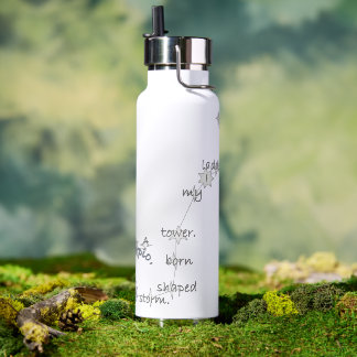 Bouteille d'eau amusante et inspirante pour le quo