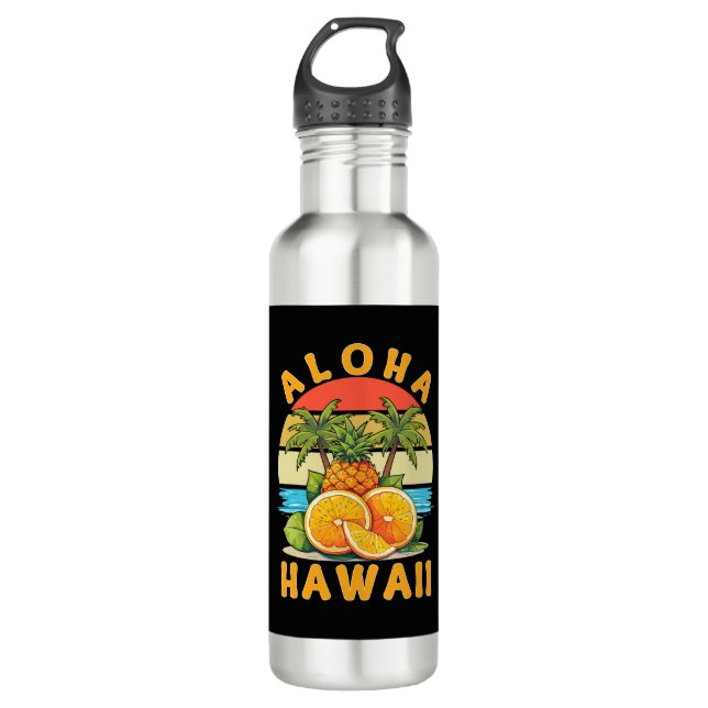 Bouteille D'eau Ananas Aloha Hawaii (Devant)