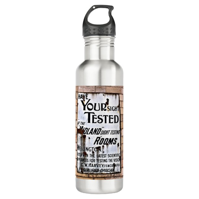 BOUTEILLE D'EAU ANCIENNE ANGLETERRE SIGNE VINTAGE (Devant)