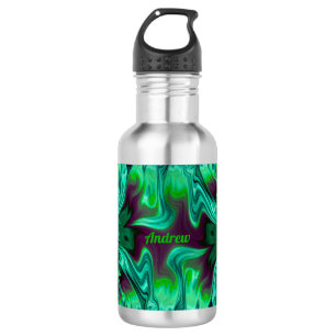 Bouteille D'eau ANDREW ~ Tons vert et pourpre ~