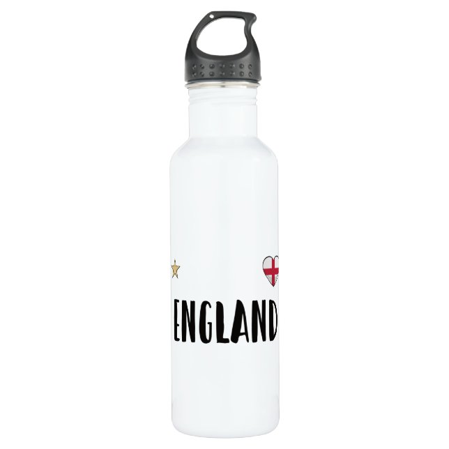 Bouteille D'eau Angleterre Fan Shirt Anglais Drapeau (Devant)