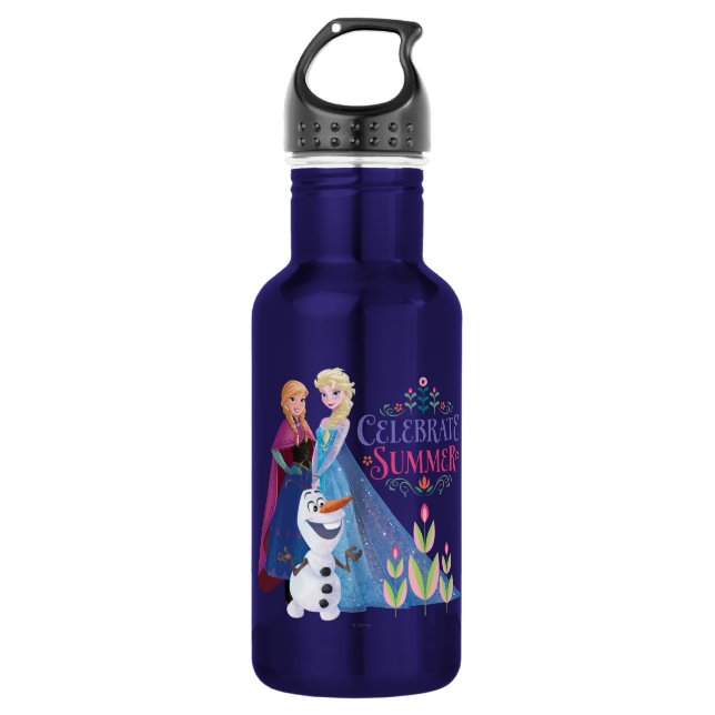 Bouteille D'eau Anna et Elsa| Célébrer l'été (Devant)