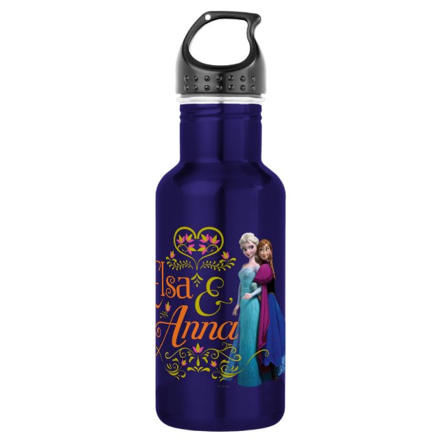 Bouteille D'eau Anna et Elsa| Retour arrière (Devant)
