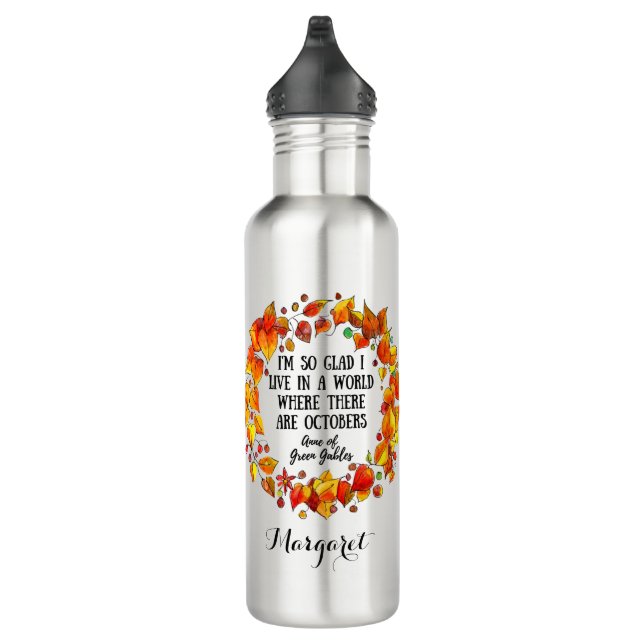 Bouteille D'eau Anne of Green Gables octobre Citation mignonne Aut (Droite)