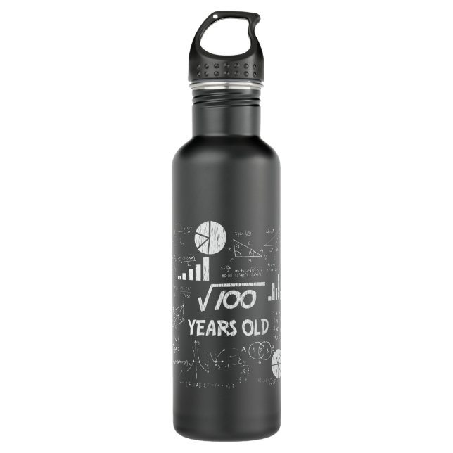 Bouteille D'eau anniversaire de 10 ans Geeky Math 10e anniversaire (Devant)