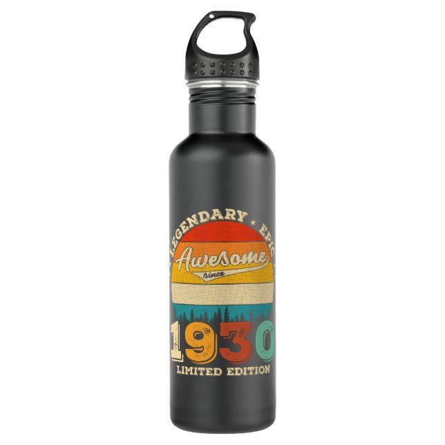 Bouteille D'eau anniversaire de 95 ans Retro Magnifique 95e annive (Devant)