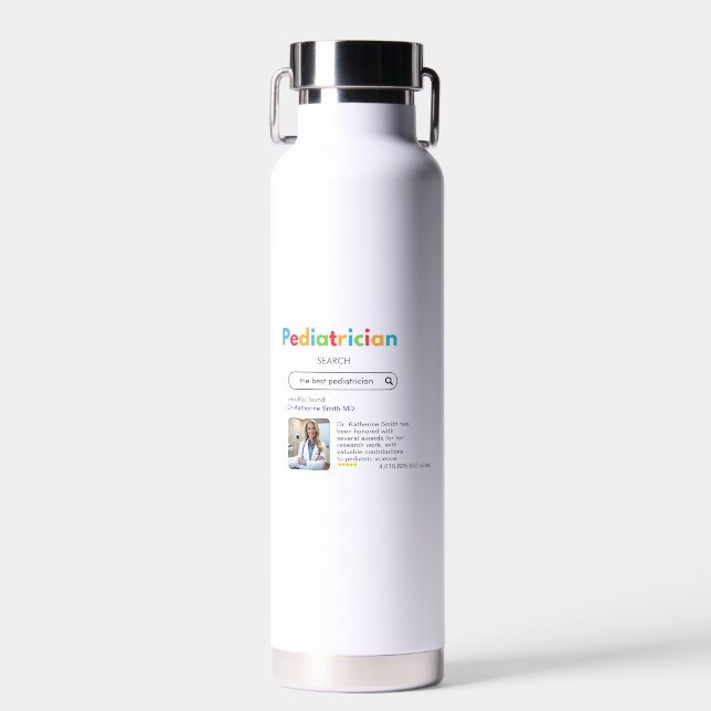 Bouteille D'eau ANTISTRESS PEDIATRICIAN VIP doctor GOOGLE search (Avant)