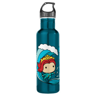Bouteille D'eau Aquaman   Chibi Mera Riding Vague Graphique