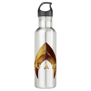 Bouteille D'eau Aquaman   Logo Golden Aquaman