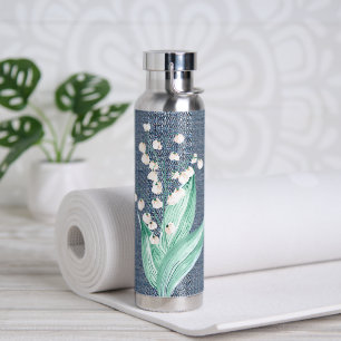 Bouteille D'eau Aquarelle Lily de la vallée Bouquet