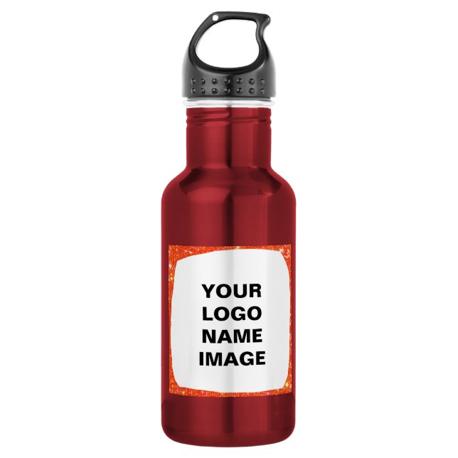 Bouteille D'eau Aquarelle verte simple abstrait ajouter le logo te (Devant)