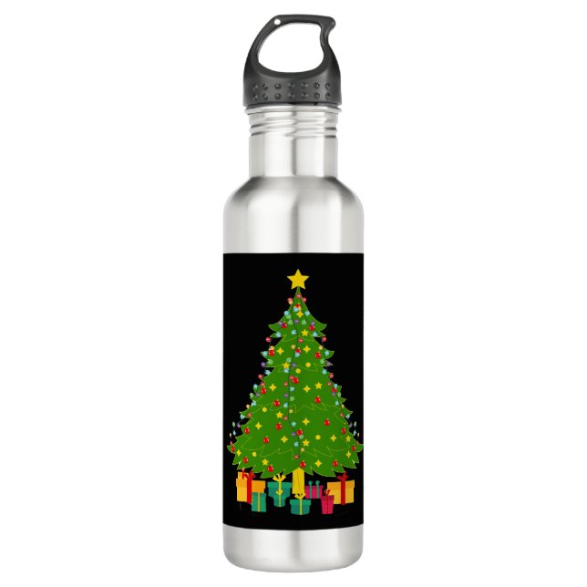 Bouteille D'eau Arbre de Noël (Devant)