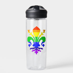 Bouteille D'eau Arc-en-ciel stylisé Fleur de Lis