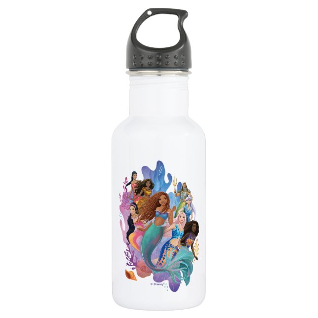 Bouteille D'eau Ariel et sa famille (Devant)