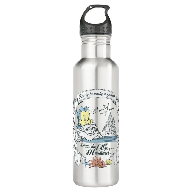 Bouteille D'eau Ariel| Prêt à faire un splash (Devant)