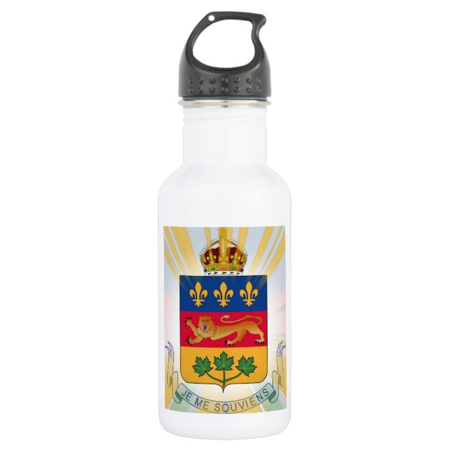 Bouteille D'eau Armoiries du Québec (Devant)