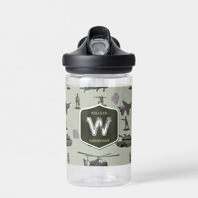 Bouteille D'eau Army Military Camouflage Green Camo Pattern (Avant)