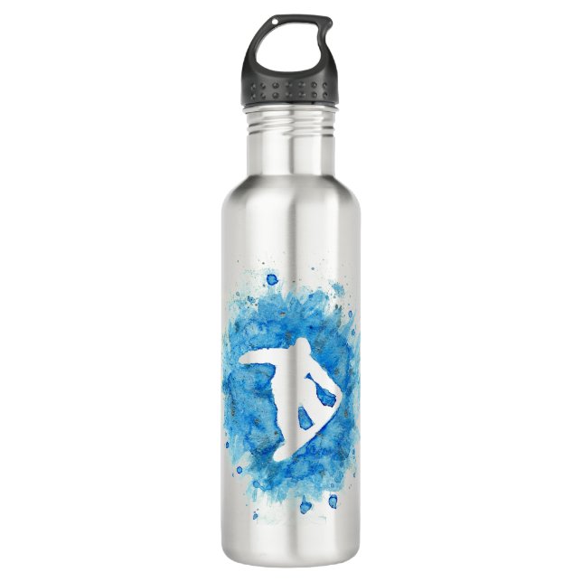 Bouteille D'eau Art du snowboard (Devant)