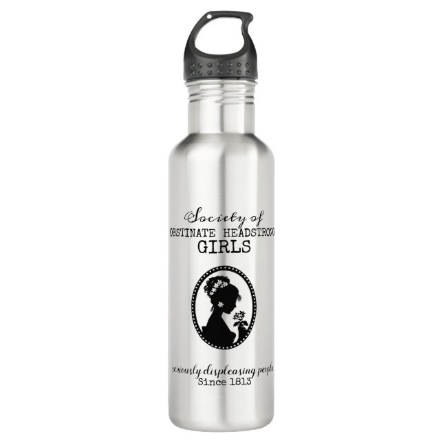 Bouteille D'eau Association des filles obstinées à la tête de tête (Devant)