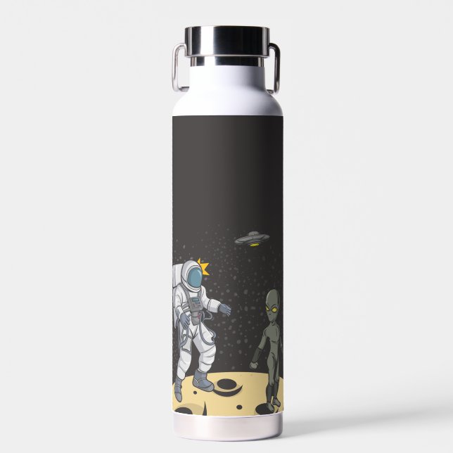 Bouteille D'eau Astronaute et alien (Avant)