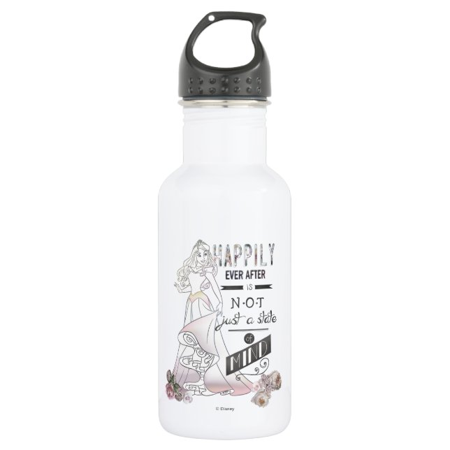 Bouteille D'eau Aurora - Heureux toujours après (Devant)