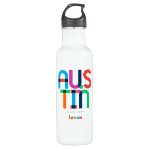 Bouteille D'eau Austin Texas Mid Century, Pop Art,