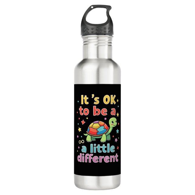 Bouteille D'eau Autism Awareness It's Ok To Be A Little Different  (Devant)