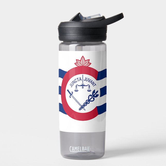Bouteille d'eau avec drapeau de Cincinnati, États- (Gauche)