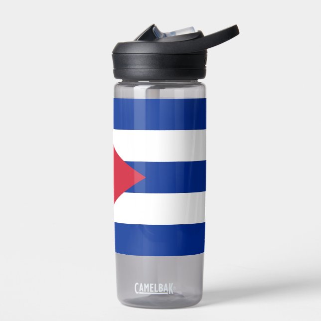 Bouteille d'eau avec drapeau de Cuba (Gauche)