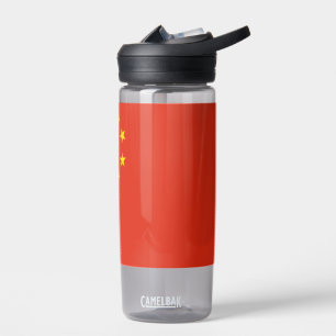 Bouteille d'eau avec drapeau de la Chine