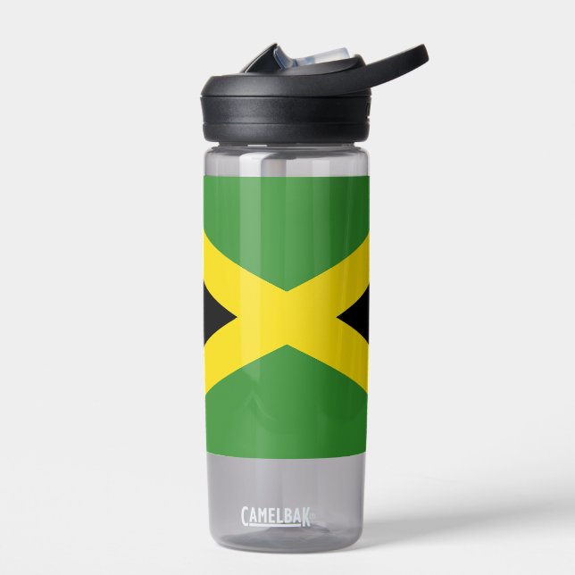 Bouteille d'eau avec drapeau de la Jamaïque (Gauche)