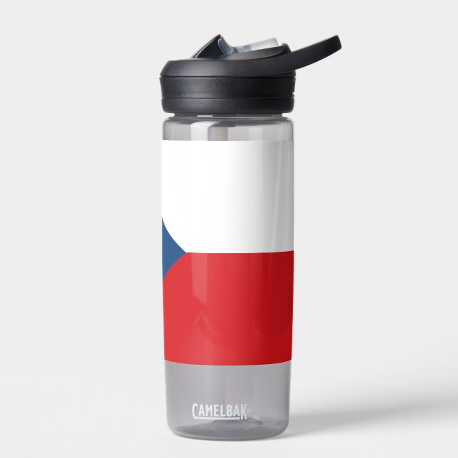 Bouteille d'eau avec drapeau de la Tchéquie (Gauche)