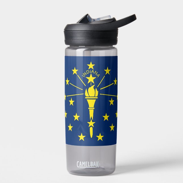 Bouteille d'eau avec drapeau de l'état de l'Indian (Gauche)