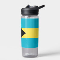 Bouteille d'eau avec drapeau des Bahamas
