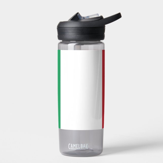 Bouteille d'eau avec drapeau d'Italie (Gauche)