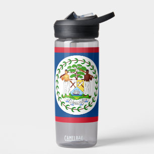 Bouteille d'eau avec drapeau du Belize