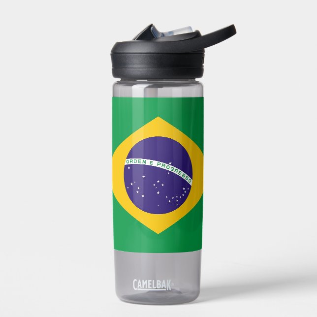 Bouteille d'eau avec drapeau du Brésil (Gauche)