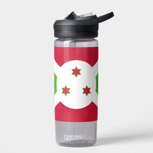 Bouteille d'eau avec drapeau du Burundi